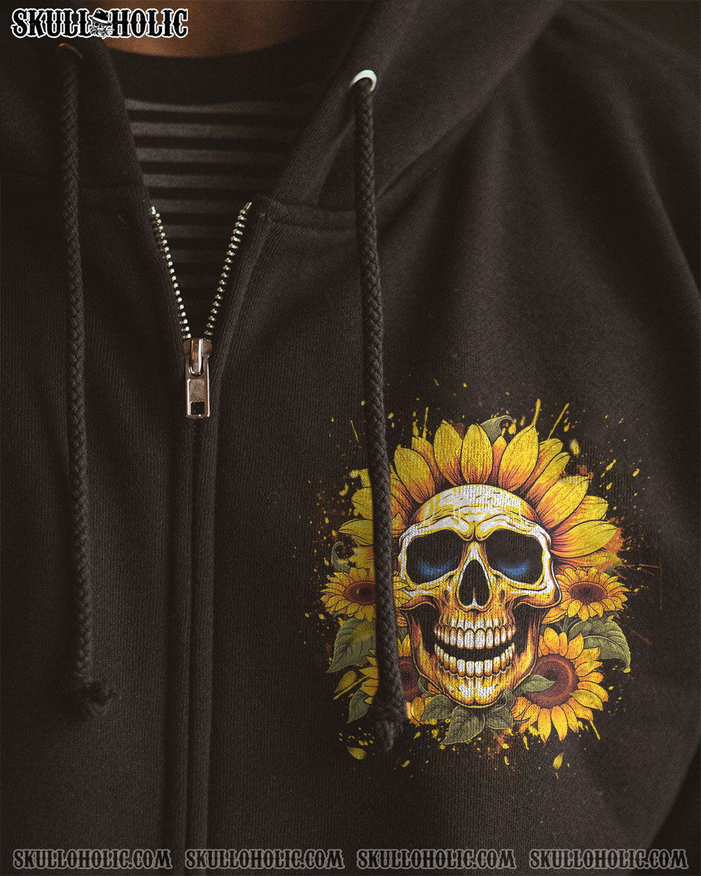 SHE IS SUNSHINE SUNFLOWER SKULL ALL OVER PRINT – YHDU0607234