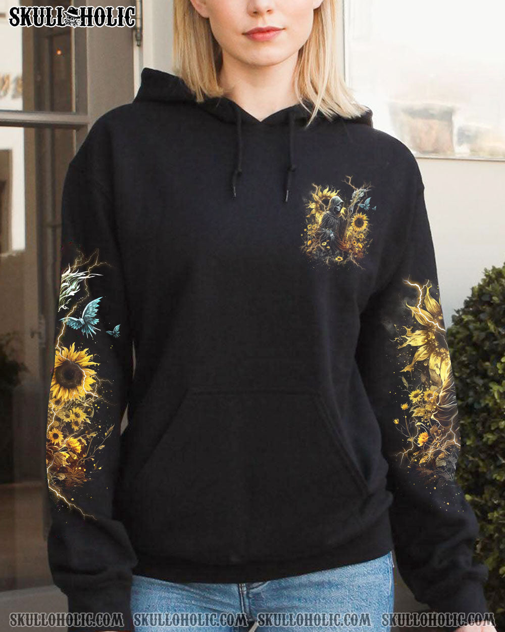 SHE IS SUNSHINE SUNFLOWER SKULL ALL OVER PRINT – YHHN1403234