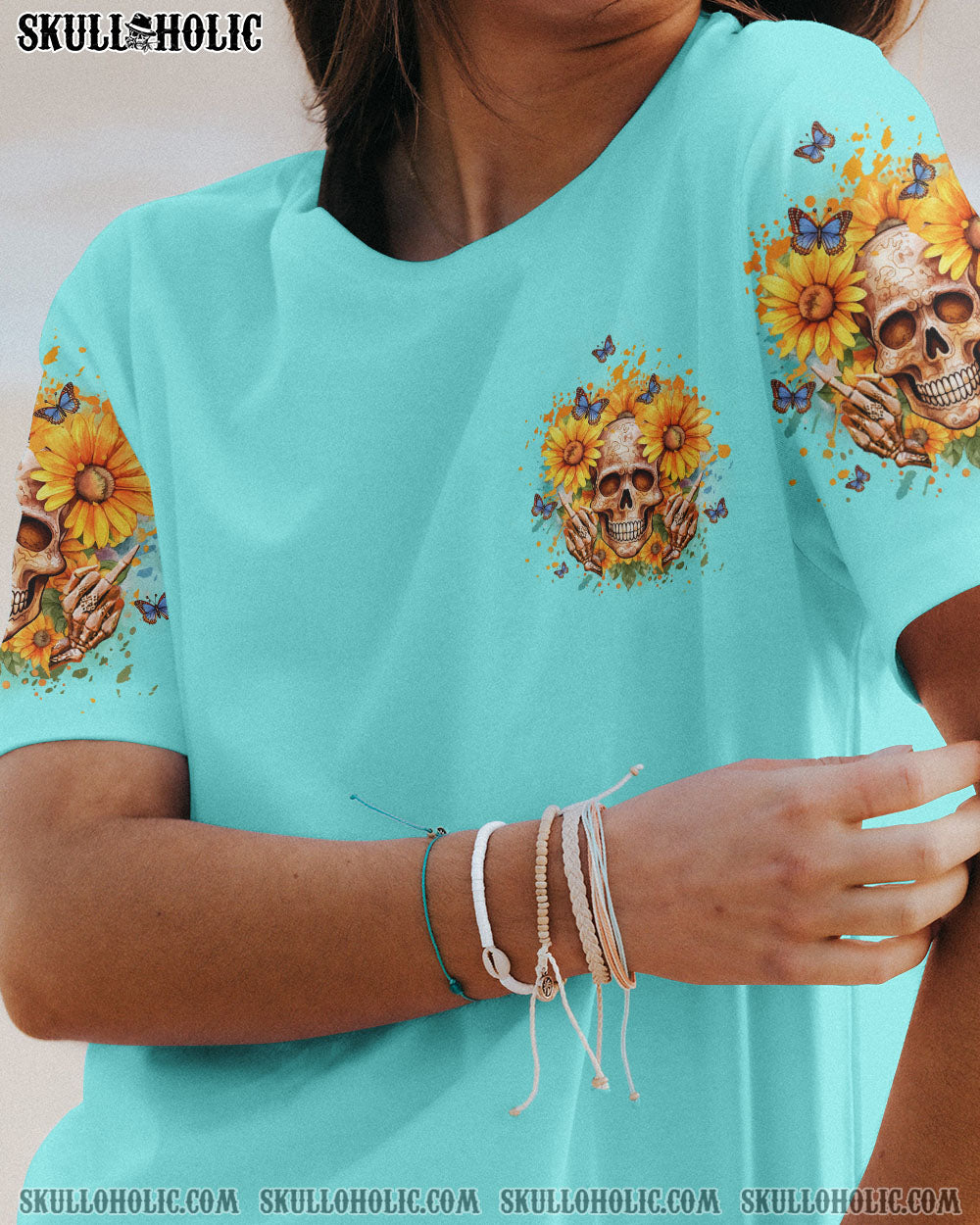 SHE IS SUNSHINE SUNFLOWER SKULL ALL OVER PRINT – YHLT2011231
