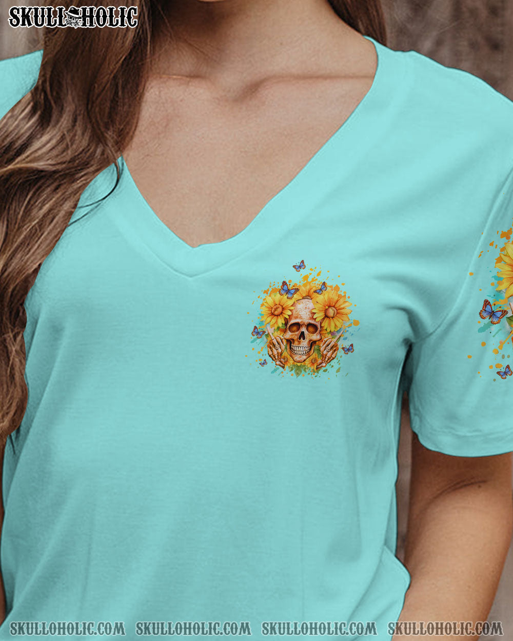 SHE IS SUNSHINE SUNFLOWER SKULL ALL OVER PRINT – YHLT2011231