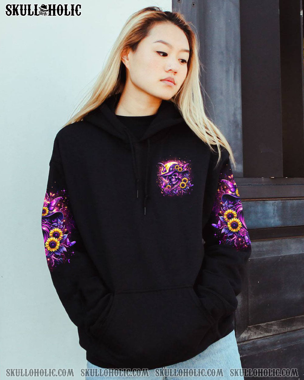 SHE IS SUNSHINE SUNFLOWER SKULL ALL OVER PRINT – YHLT2901242