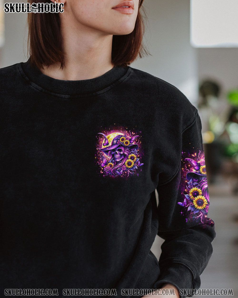 SHE IS SUNSHINE SUNFLOWER SKULL ALL OVER PRINT – YHLT2901242