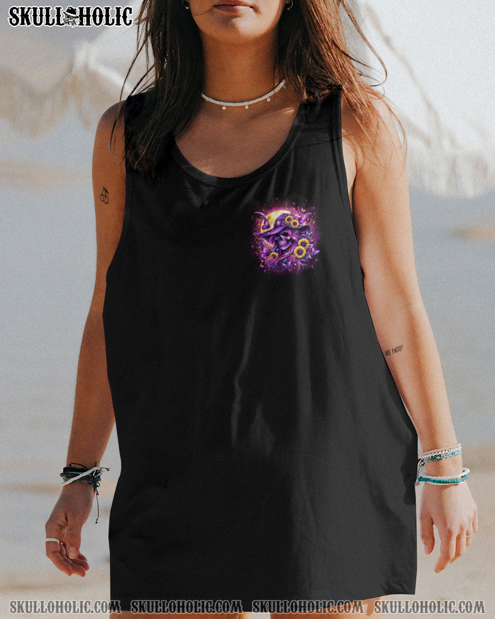 SHE IS SUNSHINE SUNFLOWER SKULL ALL OVER PRINT – YHLT2901242