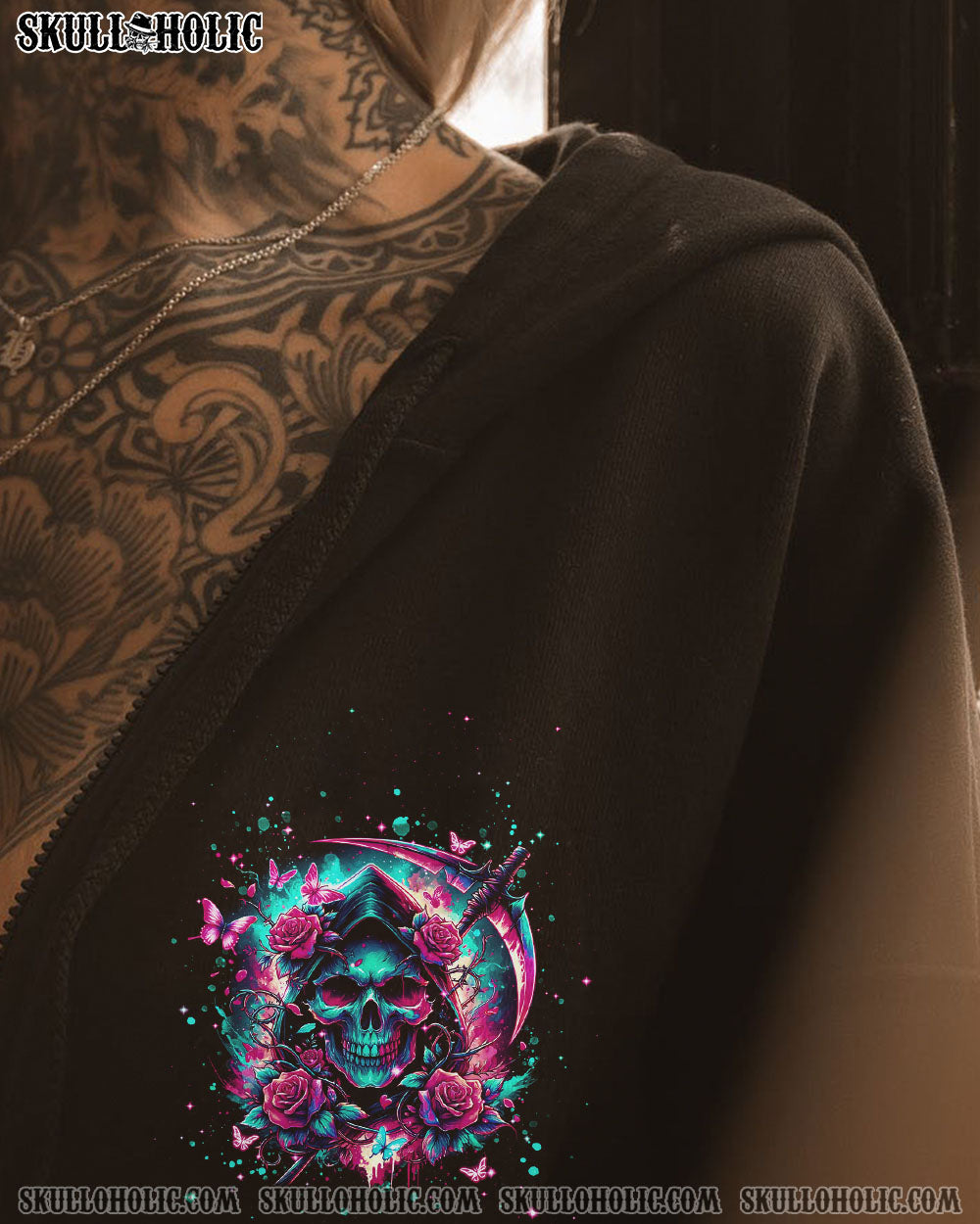 SO MANY IDIOTS REAPER SKULL ALL OVER PRINT – TLNT3101242