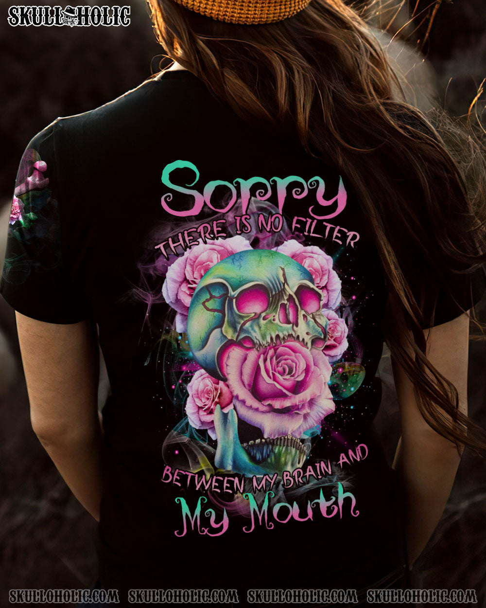 SORRY THERE IS NO FILTER ROSE SKULL ALL OVER PRINT – TLTR3101233