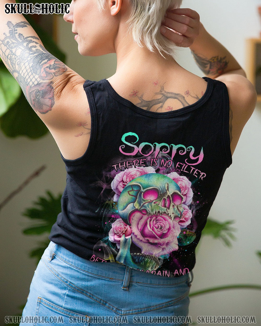 SORRY THERE IS NO FILTER ROSE SKULL ALL OVER PRINT – TLTR3101233