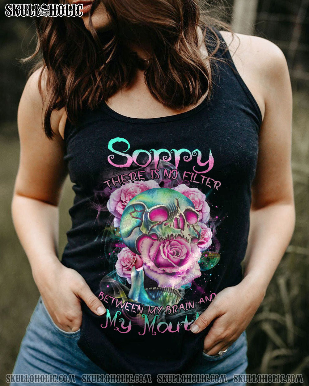SORRY THERE IS NO FILTER ROSE SKULL ALL OVER PRINT – TLTR3101233