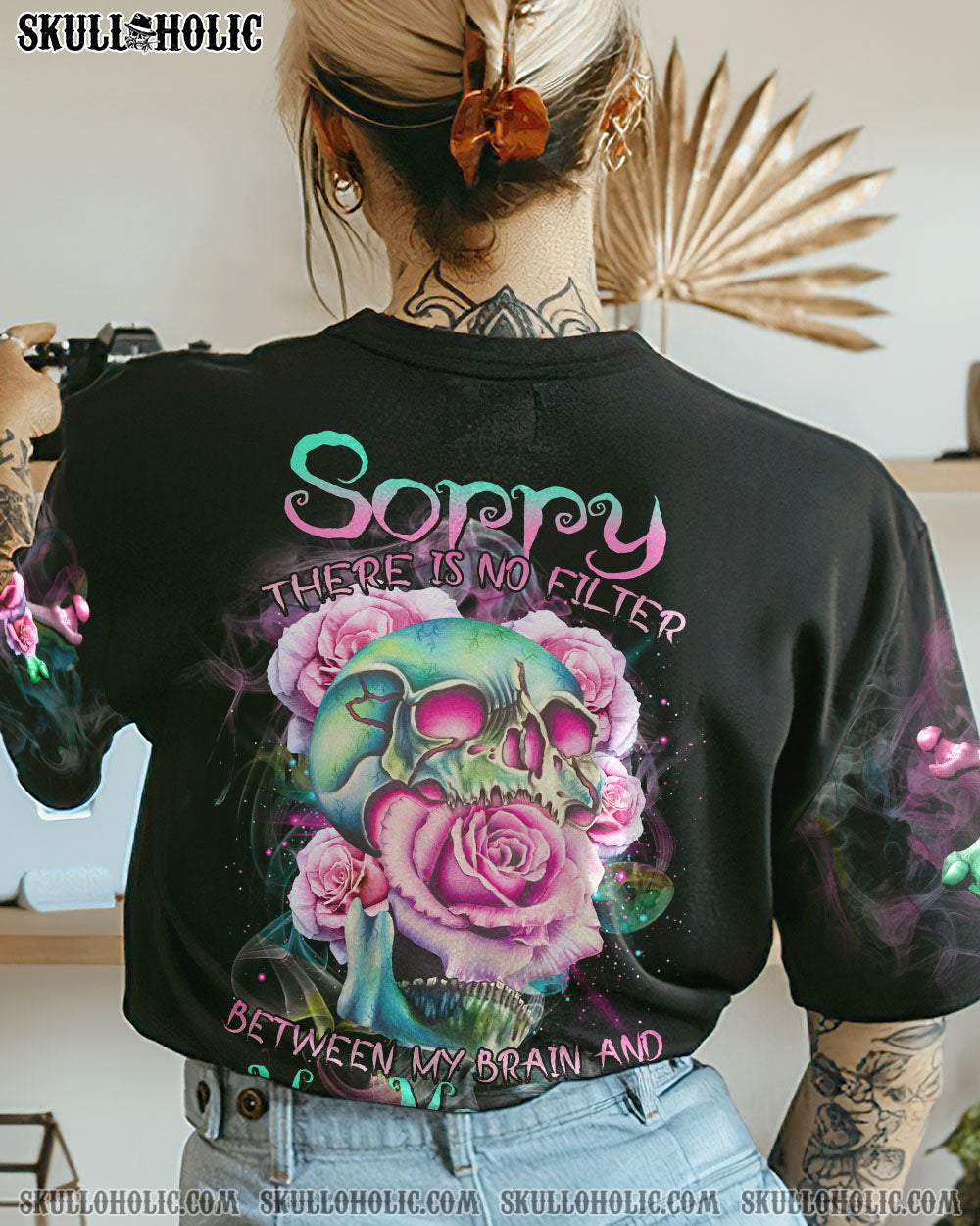 SORRY THERE IS NO FILTER ROSE SKULL ALL OVER PRINT – TLTR3101233