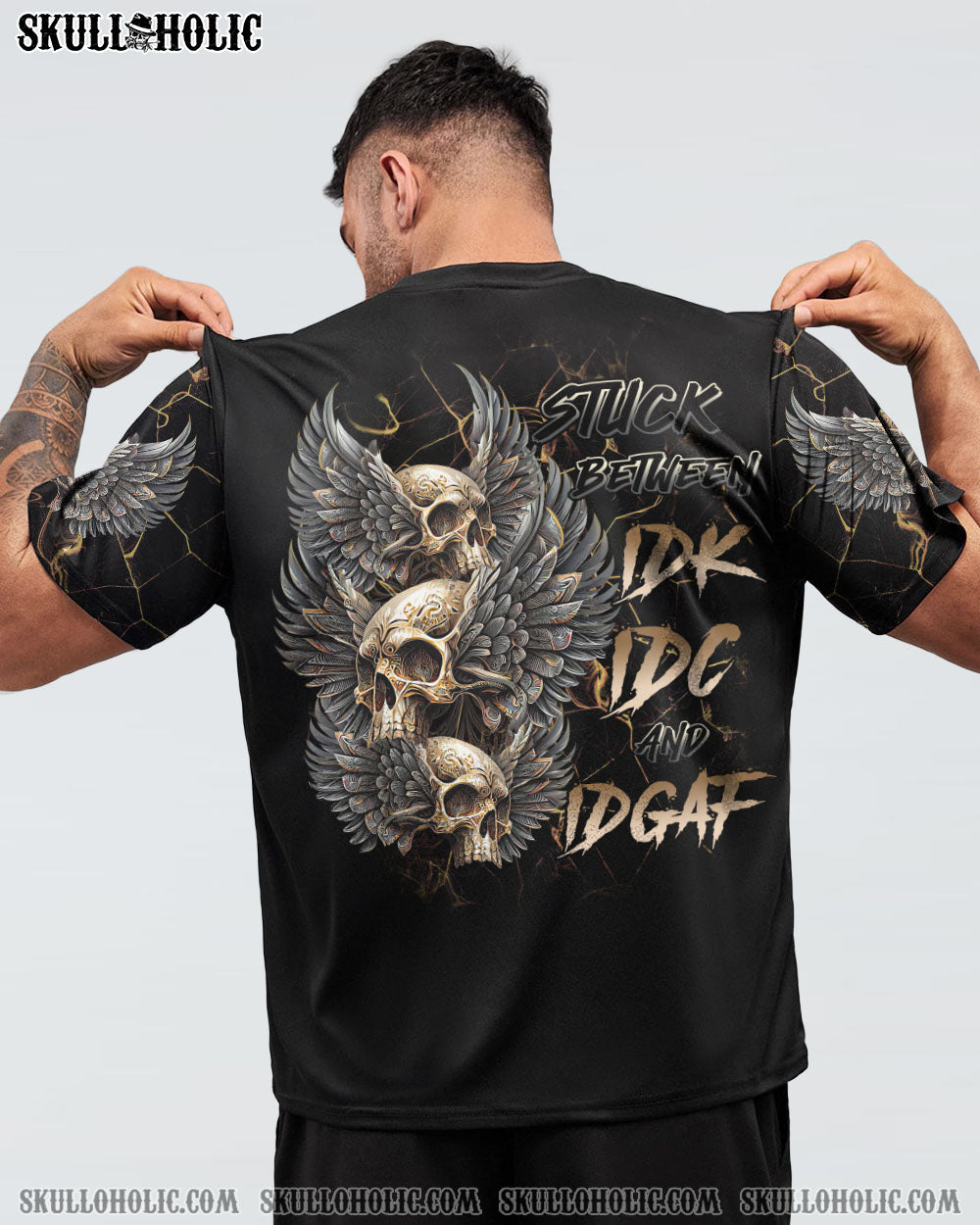 STUCK BETWEEN GOTHIC SKULL WINGS ALL OVER PRINT – TLTR0702231