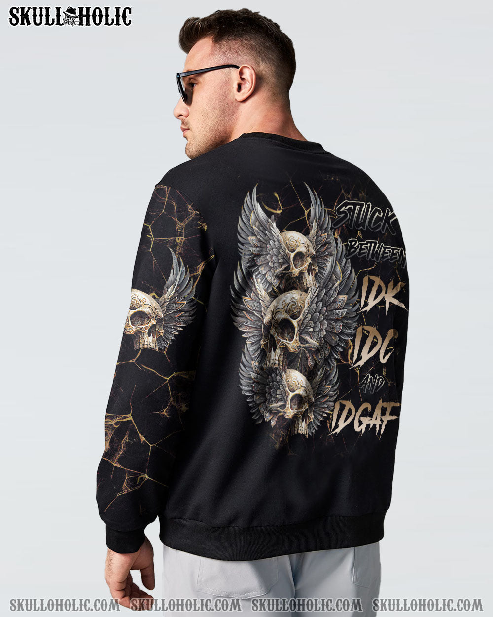 STUCK BETWEEN GOTHIC SKULL WINGS ALL OVER PRINT – TLTR0702231