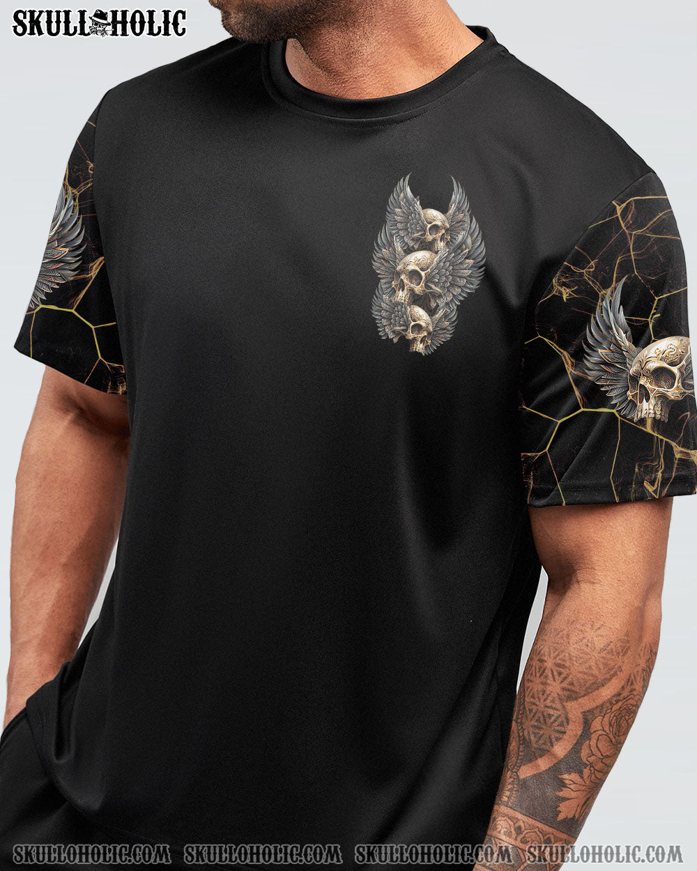 STUCK BETWEEN GOTHIC SKULL WINGS ALL OVER PRINT – TLTR0702231