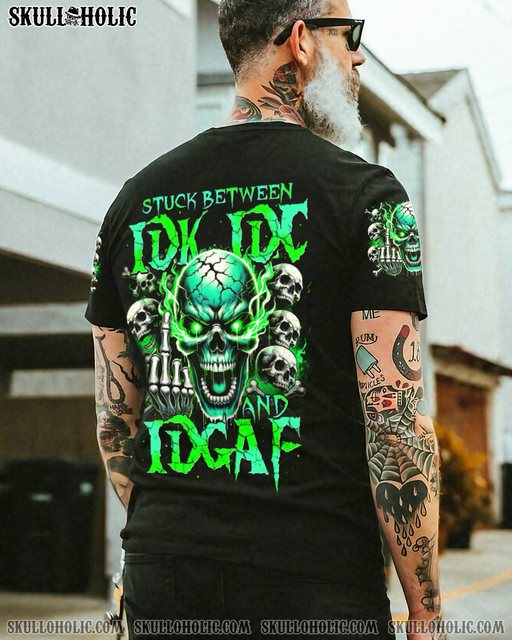 STUCK BETWEEN IDK IDC AND IDGAF ALL OVER PRINT – TYTM2406242