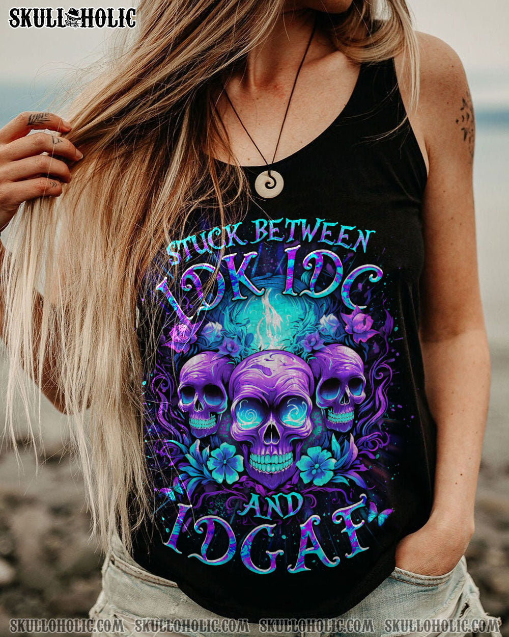 STUCK BETWEEN IDK IDC AND IDGAF ALL OVER PRINT – YHDU1010231