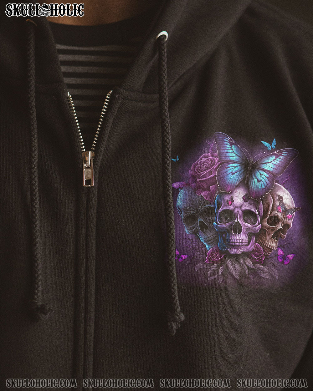STUCK BETWEEN IDK IDC AND IDGAF BUTTERFLY SKULL ALL OVER PRINT – TLNZ0202233