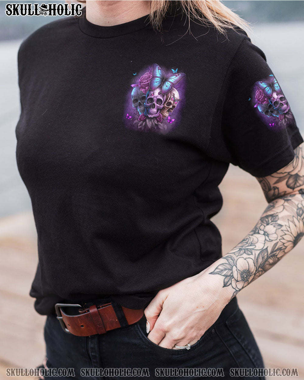 STUCK BETWEEN IDK IDC AND IDGAF BUTTERFLY SKULL ALL OVER PRINT – TLNZ0202233