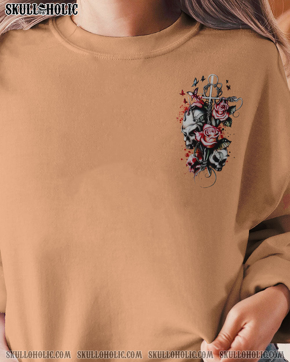 STUCK BETWEEN IDK IDC AND IDGAF ROSE SKULL ALL OVER PRINT – TLTR3001235