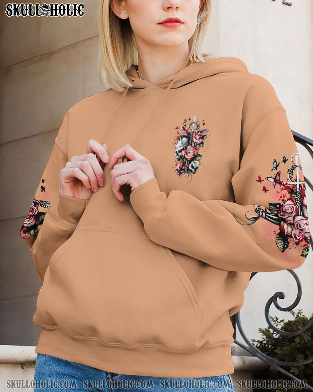 STUCK BETWEEN IDK IDC AND IDGAF ROSE SKULL ALL OVER PRINT – TLTR3001235