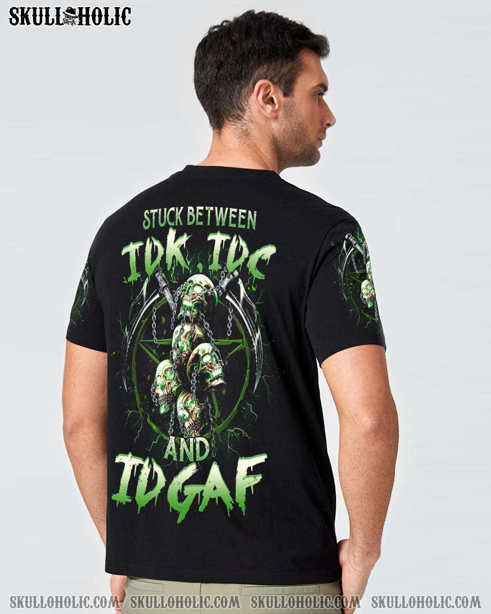 STUCK BETWEEN IDK IDC AND IDGAF SKULL ALL OVER PRINT – YHHN2302231