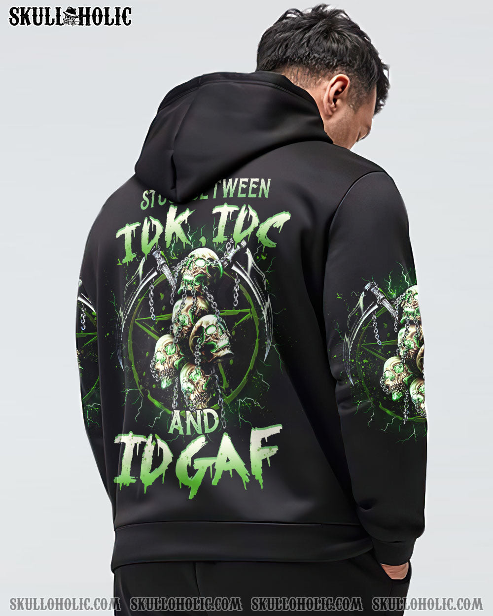 STUCK BETWEEN IDK IDC AND IDGAF SKULL ALL OVER PRINT – YHHN2302231