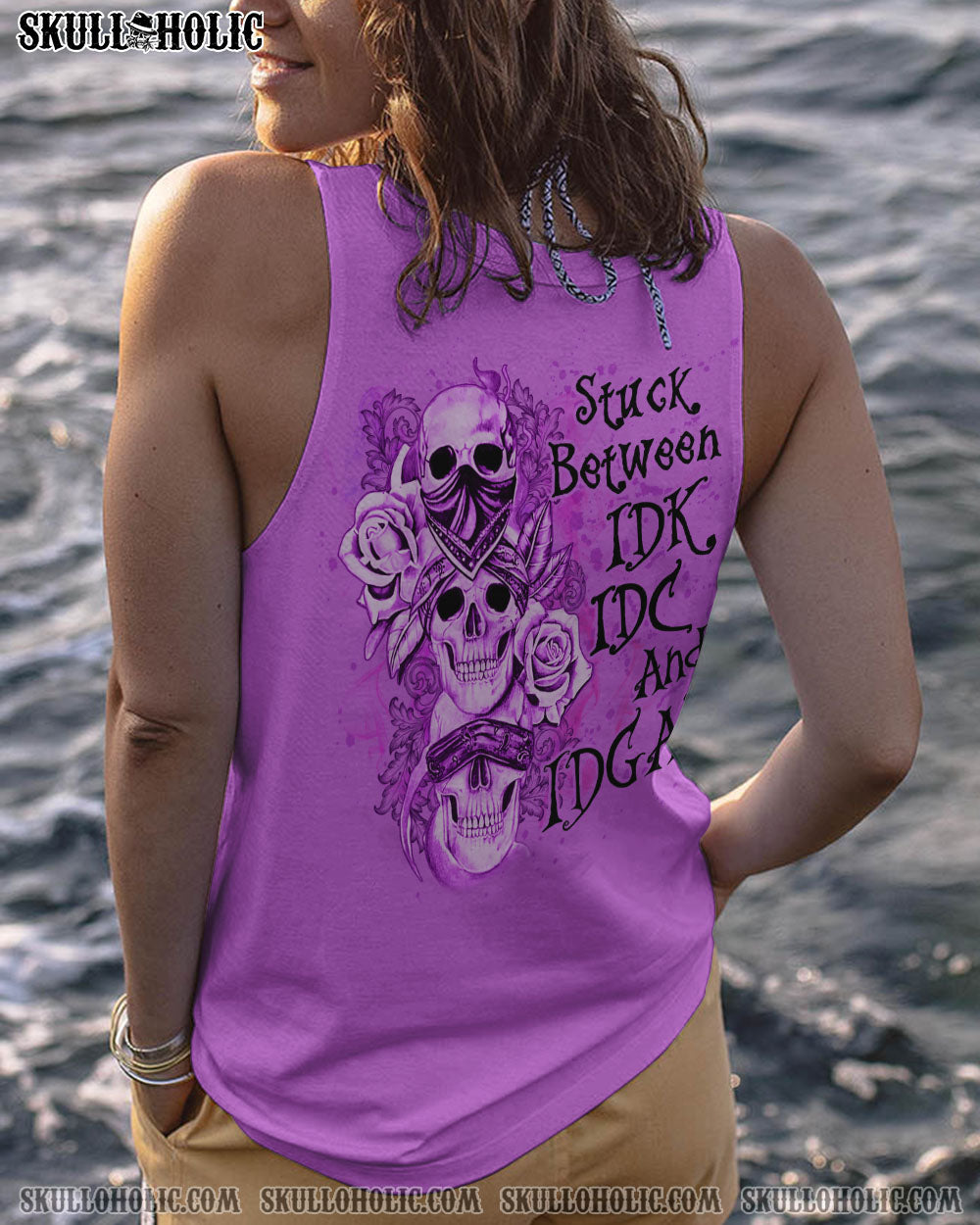 STUCK BETWEEN IDK IDC AND IDGAF SKULL ALL OVER PRINT – YHLN2302231