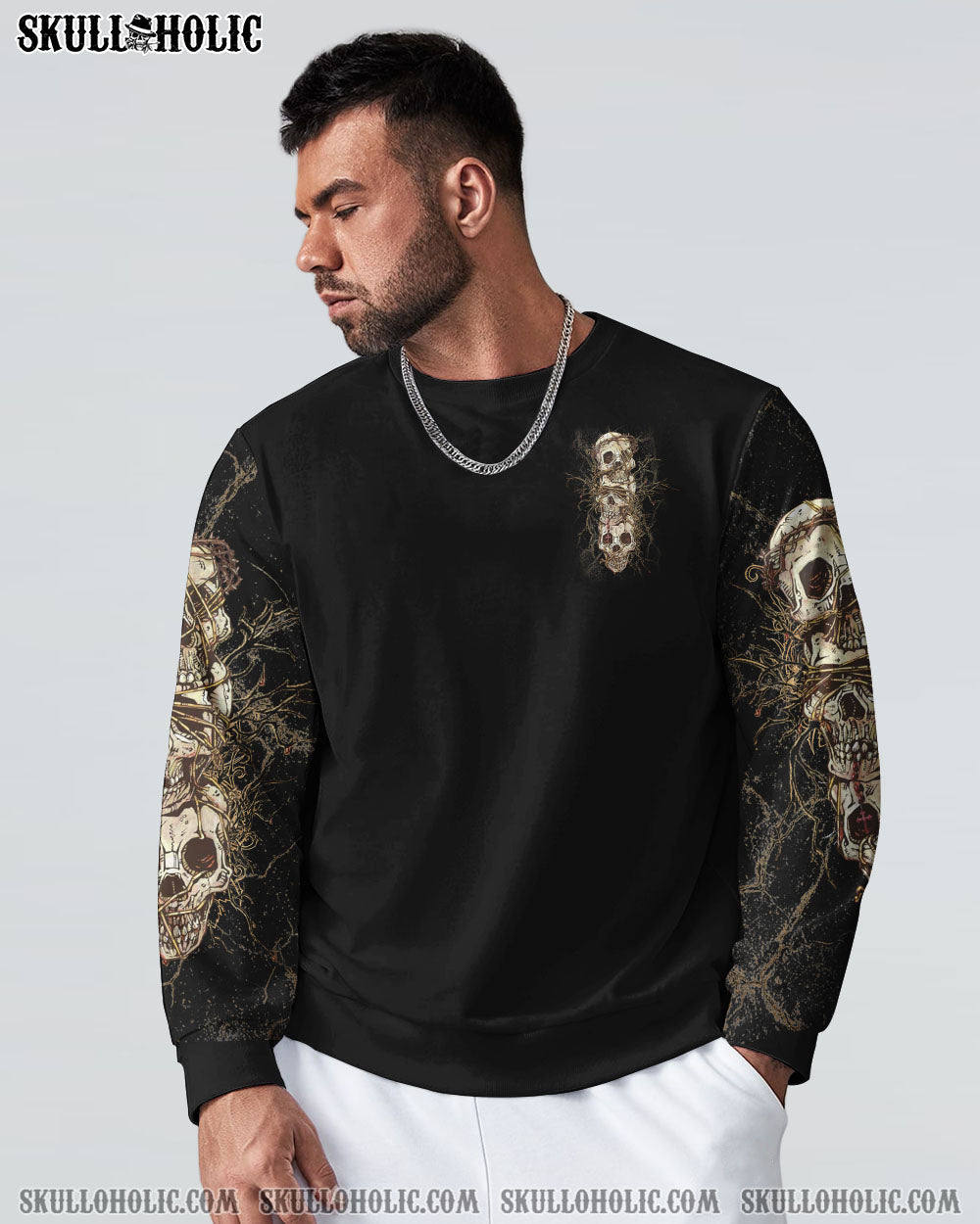 STUCK BETWEEN IDK IDC AND IDGAF SKULL ALL OVER PRINT – YHLN2312221
