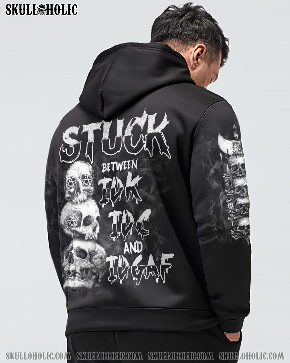 STUCK BETWEEN IDK IDC IDGAF ALL OVER PRINT – TLTM2612221