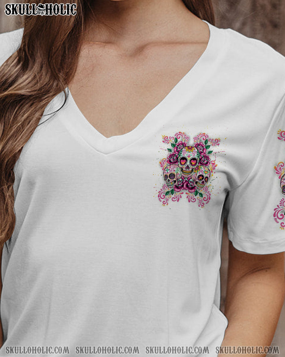 STUCK BETWEEN SUGAR SKULL ALL OVER PRINT – YHLN2012224
