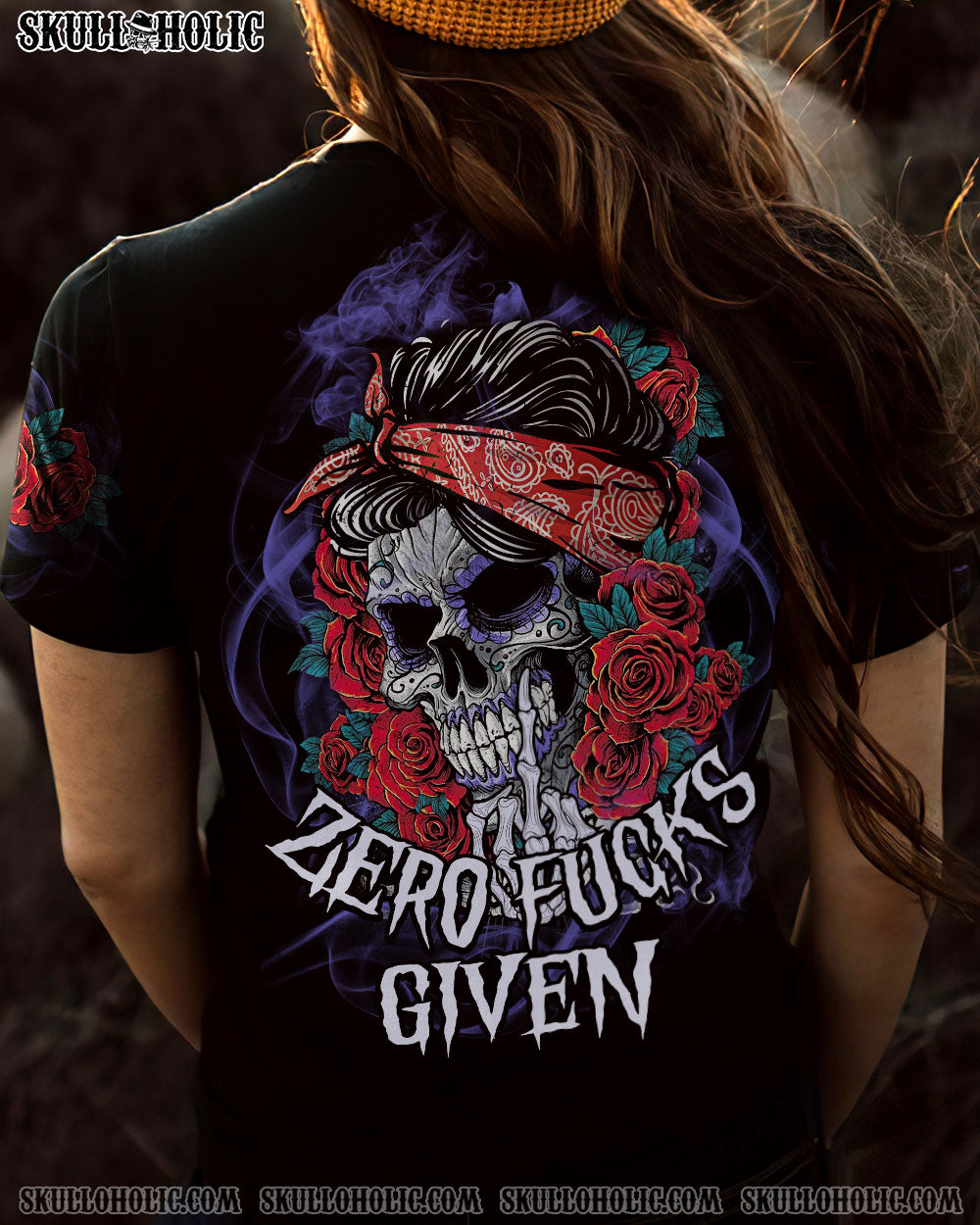 SUGAR SKULL ROSE SMOKE ALL OVER PRINT – TY2212223