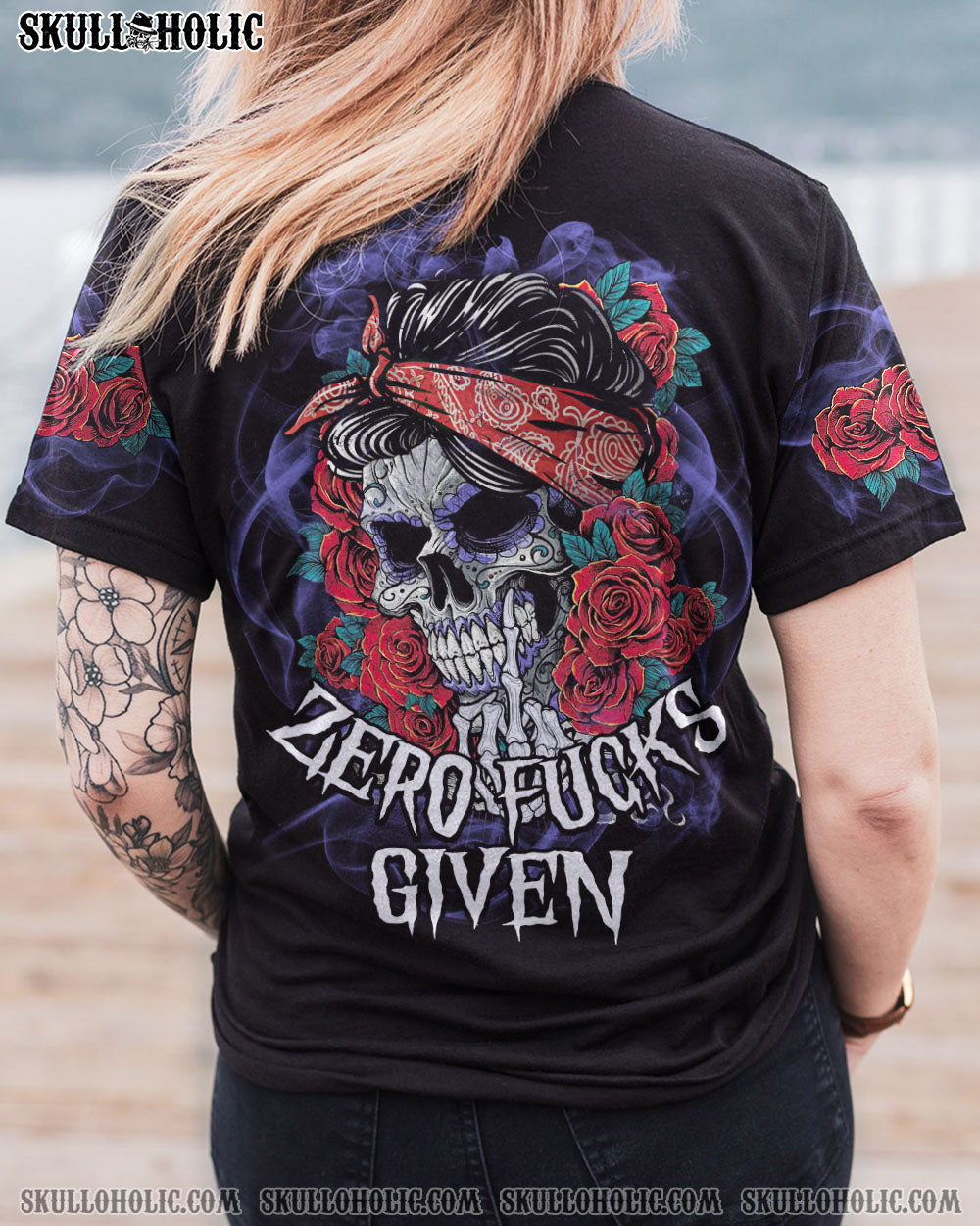 SUGAR SKULL ROSE SMOKE ALL OVER PRINT – TY2212223