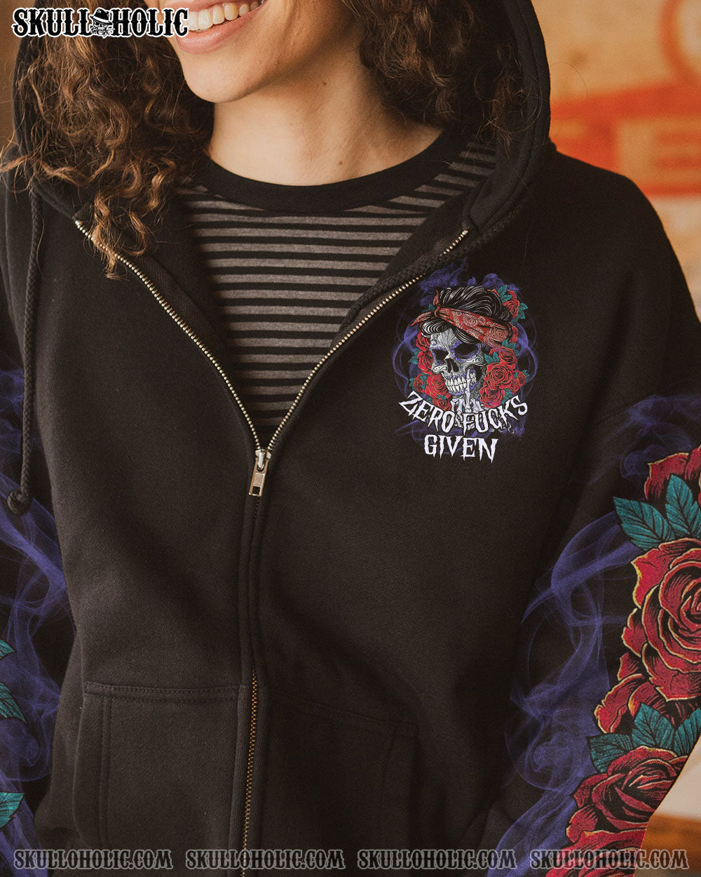 SUGAR SKULL ROSE SMOKE ALL OVER PRINT – TY2212223