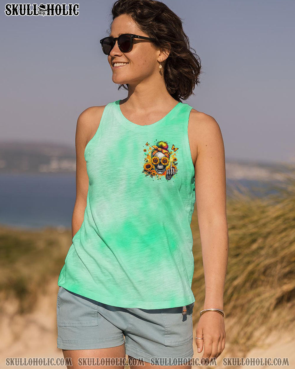 TAKE THIS WITH YOU MESSY BUN SKULL ALL OVER PRINT – TLTR1902241
