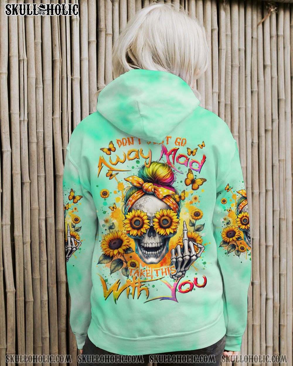 TAKE THIS WITH YOU MESSY BUN SKULL ALL OVER PRINT – TLTR1902241