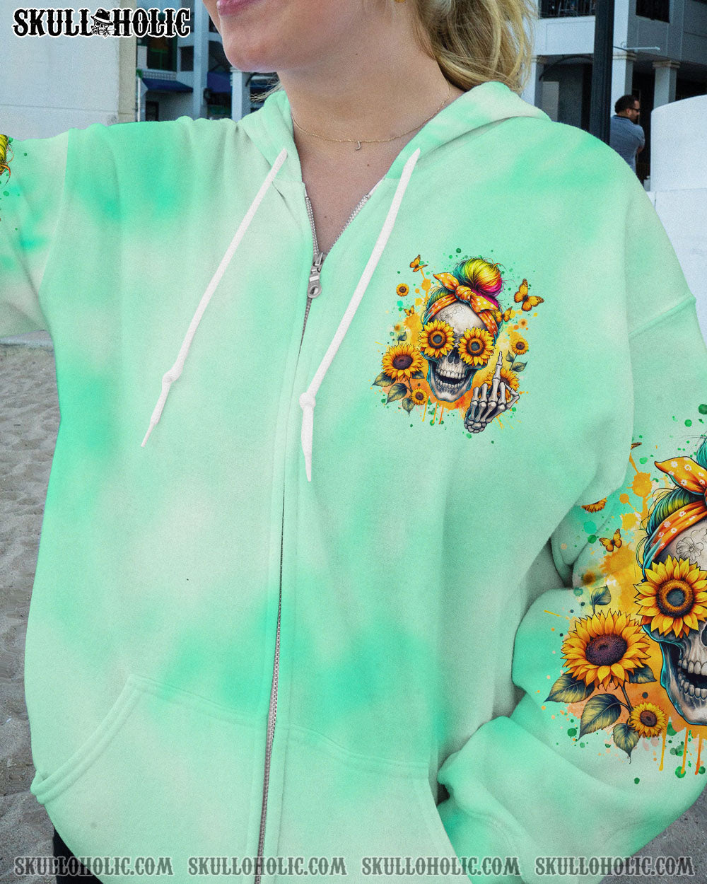 TAKE THIS WITH YOU MESSY BUN SKULL ALL OVER PRINT – TLTR1902241