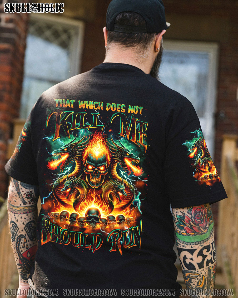 THAT WHICH DOES NOT KILL ME SHOULD RUN SKULL DRAGON ALL OVER PRINT – TLNZ1005242
