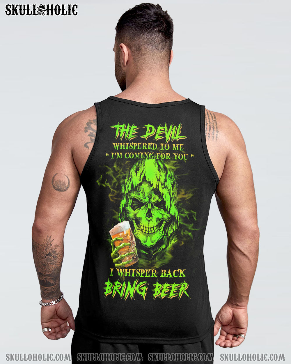 THE DEVIL WHISPERED TO ME BRING BEER SKULL ALL OVER PRINT – YHHN1603234