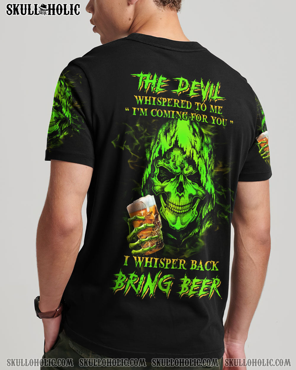 THE DEVIL WHISPERED TO ME BRING BEER SKULL ALL OVER PRINT – YHHN1603234