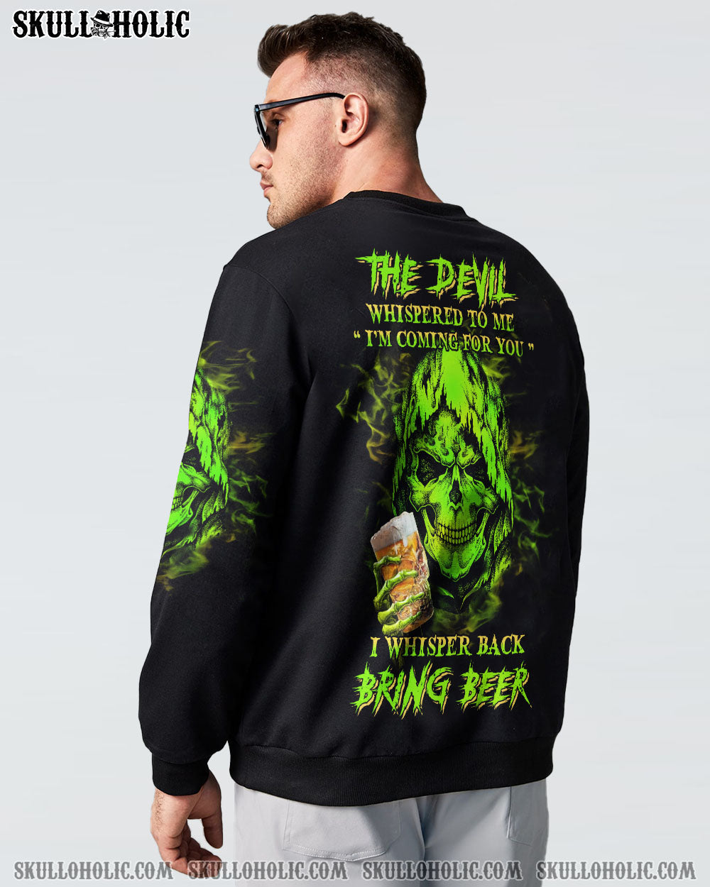 THE DEVIL WHISPERED TO ME BRING BEER SKULL ALL OVER PRINT – YHHN1603234