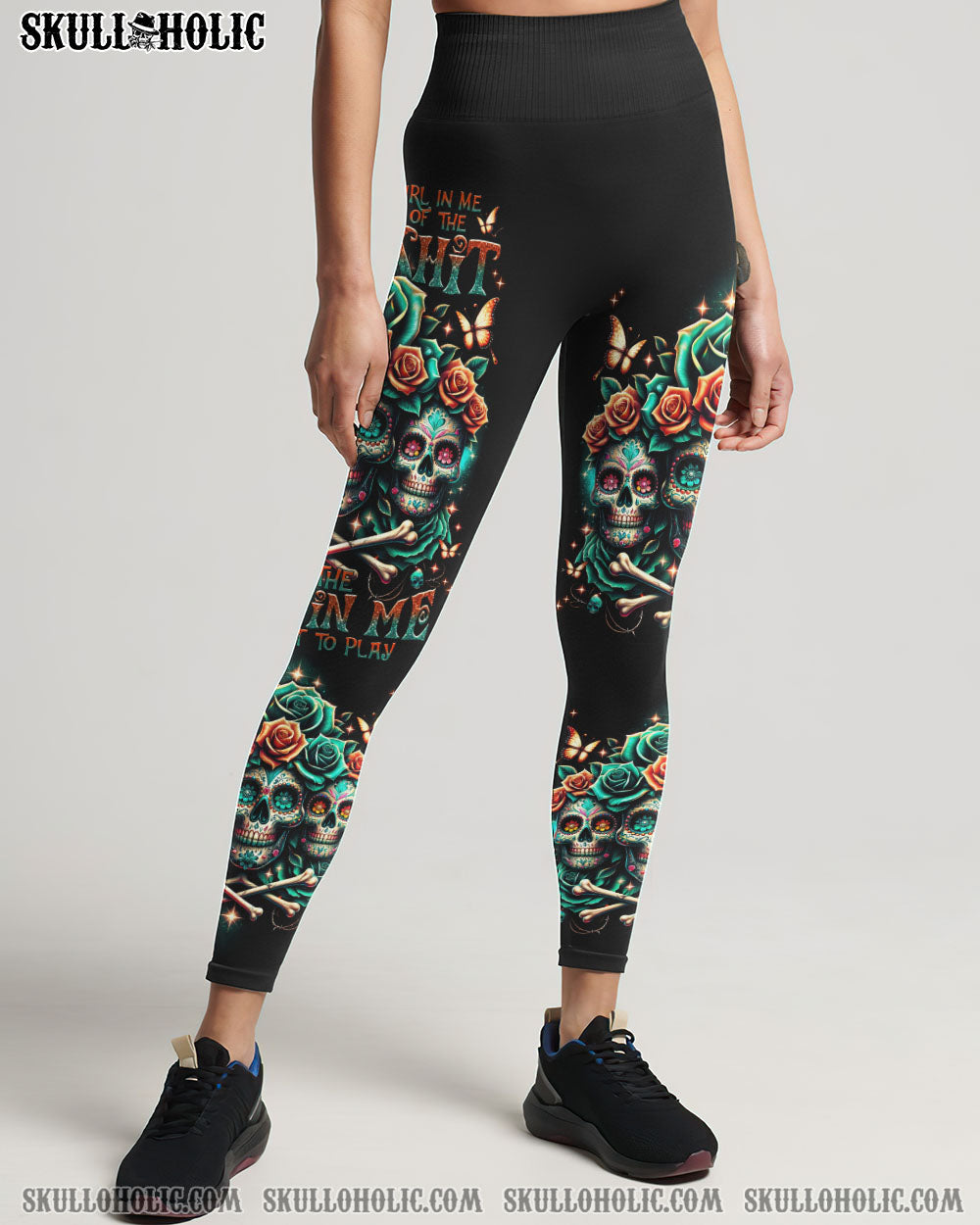 THE GOOD GIRL IN ME 3 SKULLS ROSE ALL OVER PRINT – TLNT0811232