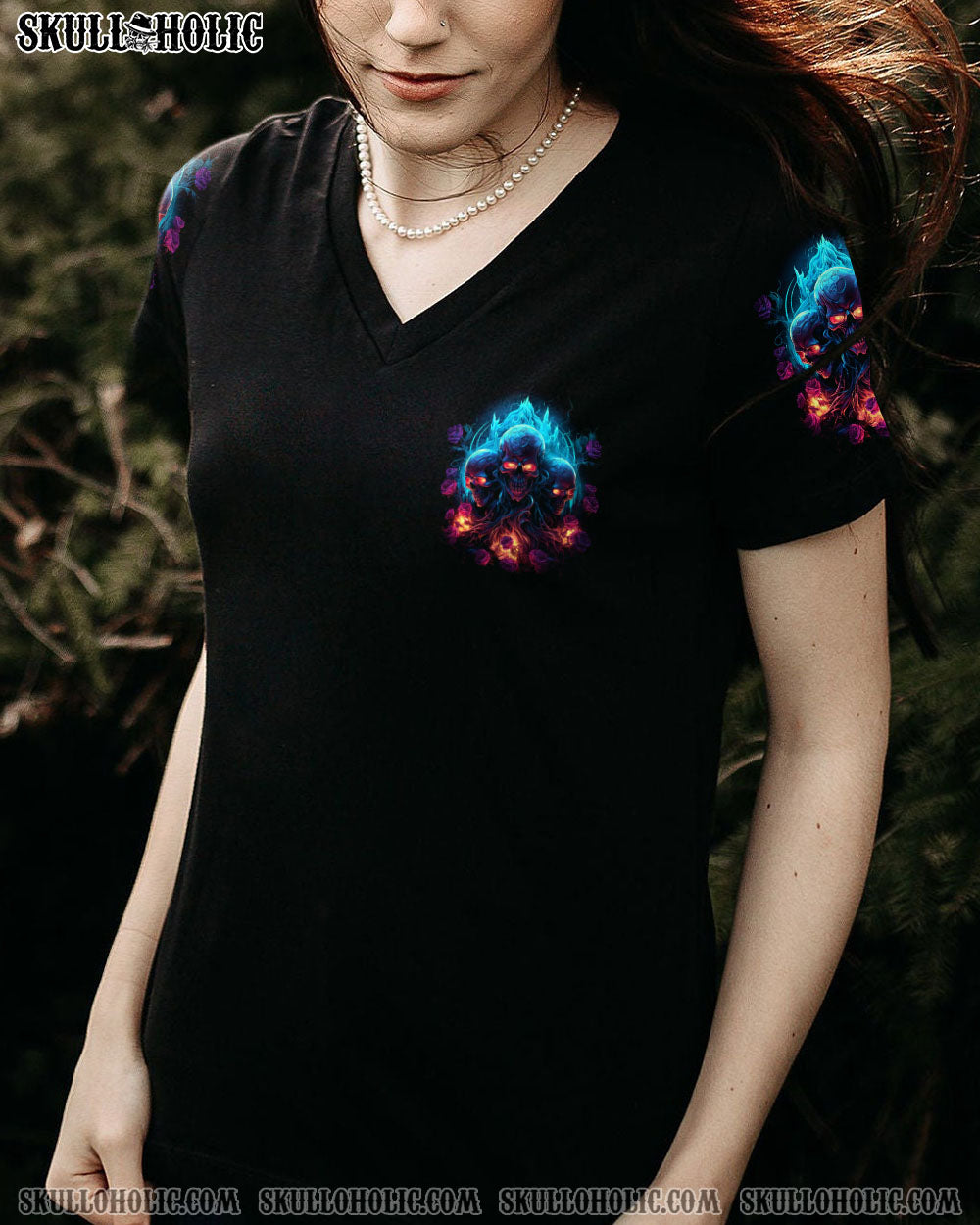 THE GOOD GIRL IN ME 3 SKULLS ROSE ALL OVER PRINT – TLTR2602241