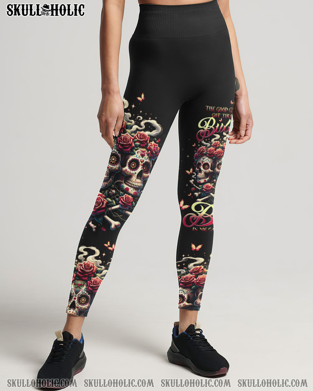 THE GOOD GIRL IN ME 3 SKULLS ROSE ALL OVER PRINT – TLTW0911231