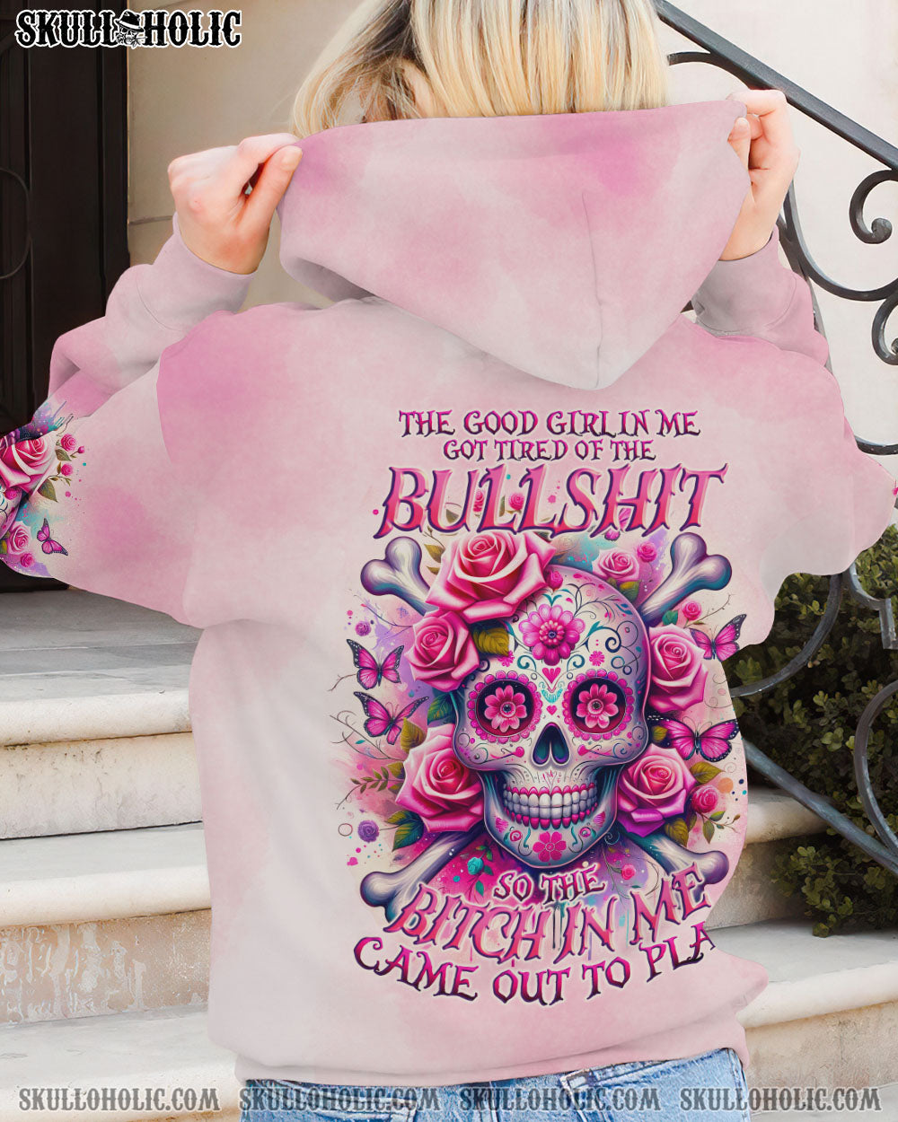 THE GOOD GIRL IN ME BONES SKULL ALL OVER PRINT – TLNO0411231