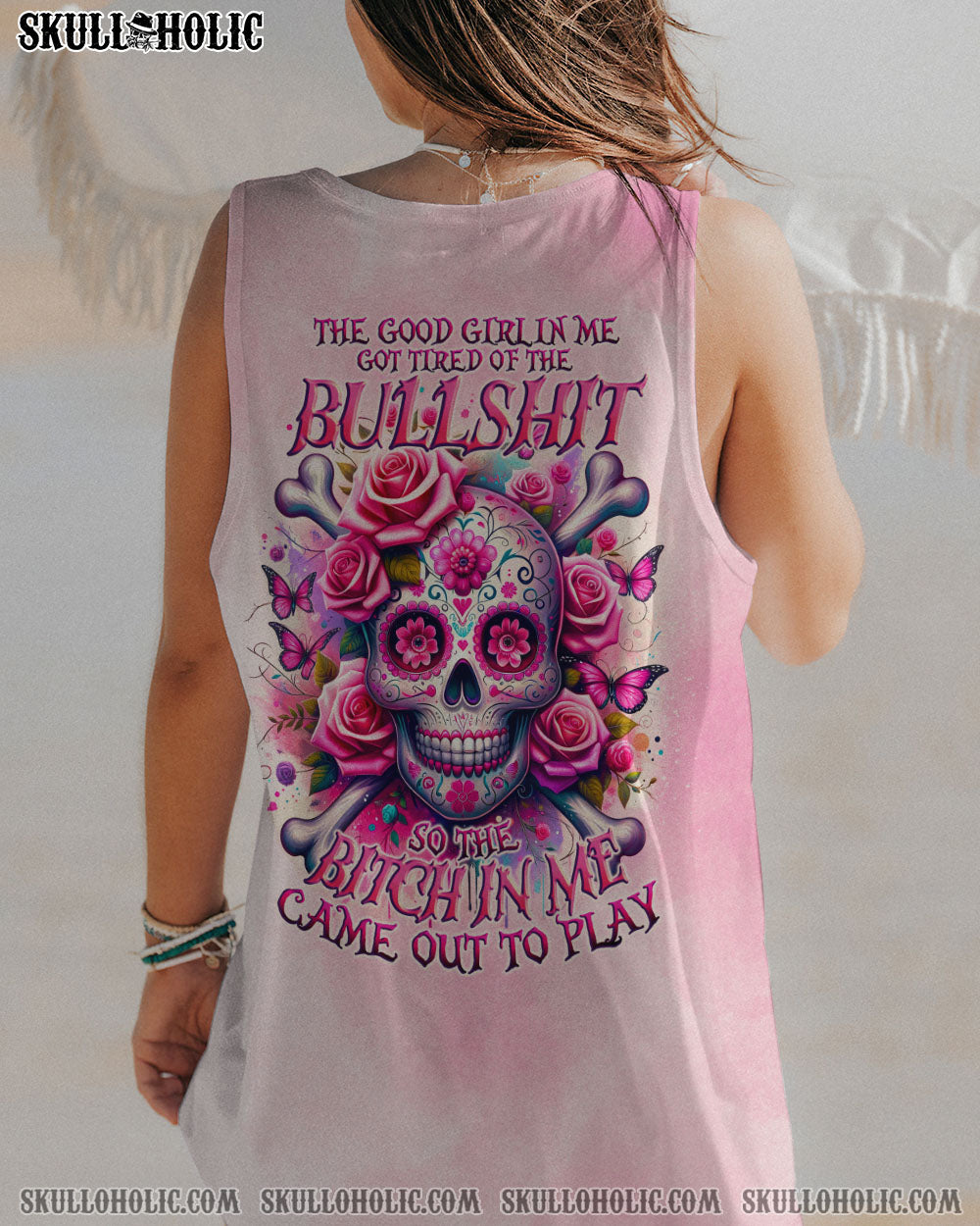 THE GOOD GIRL IN ME BONES SKULL ALL OVER PRINT – TLNO0411231