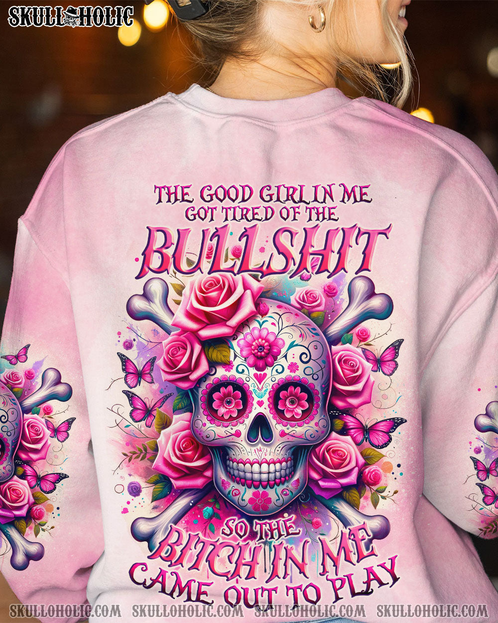 THE GOOD GIRL IN ME BONES SKULL ALL OVER PRINT – TLNO0411231