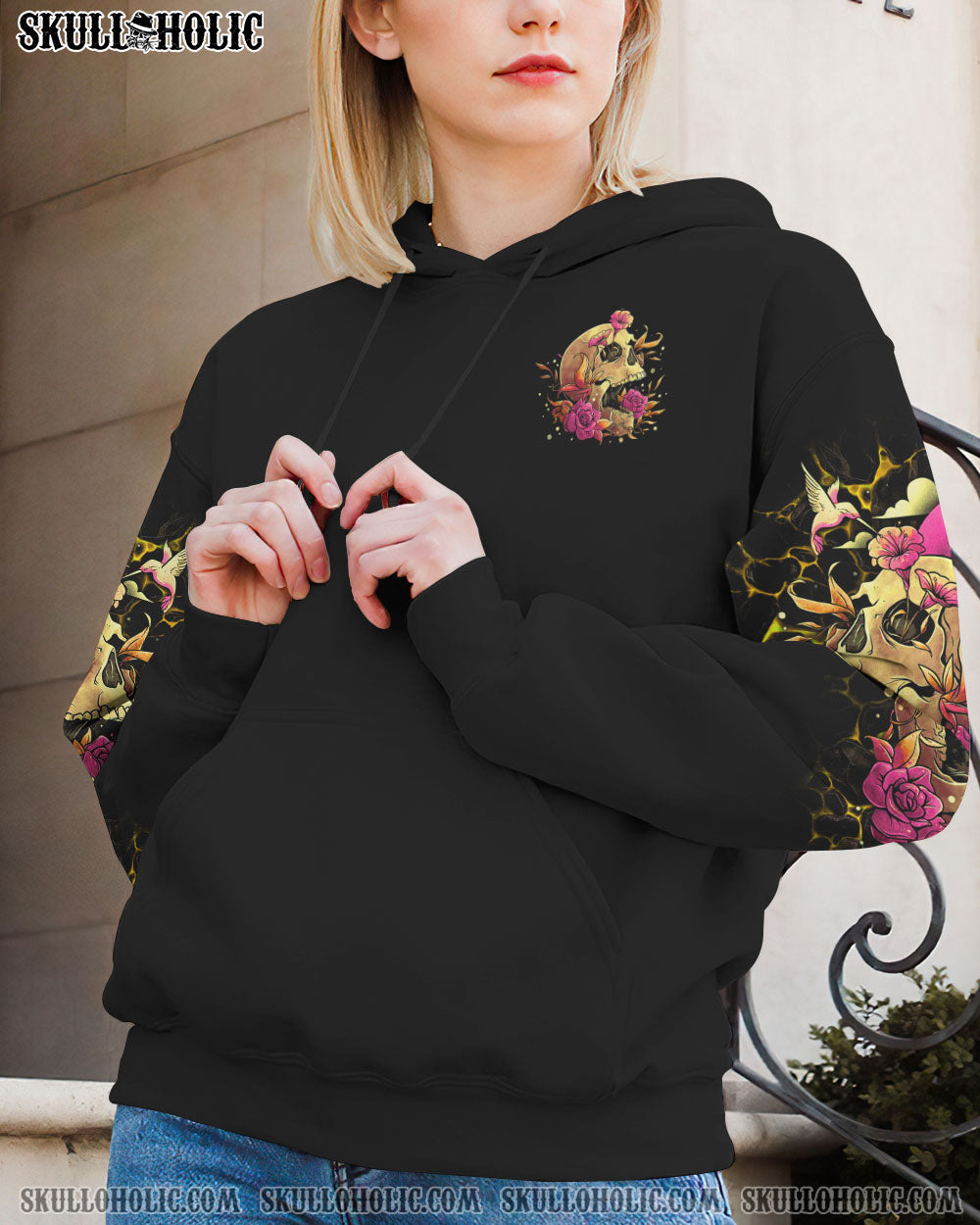 THE GOOD GIRL IN ME FLOWER SKULL ALL OVER PRINT – TLTR2612221