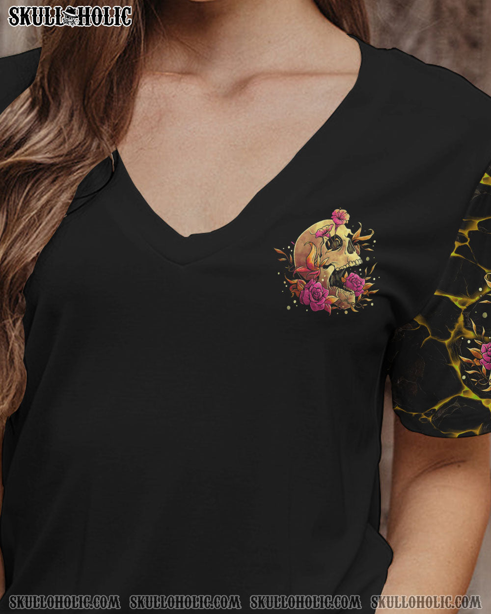 THE GOOD GIRL IN ME FLOWER SKULL ALL OVER PRINT – TLTR2612221