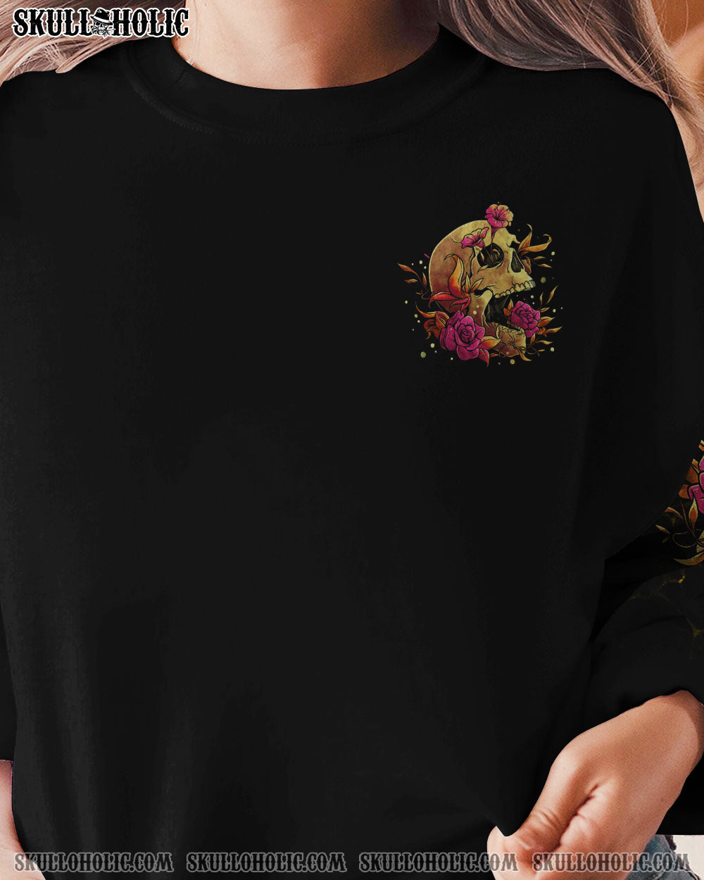 THE GOOD GIRL IN ME FLOWER SKULL ALL OVER PRINT – TLTR2612221