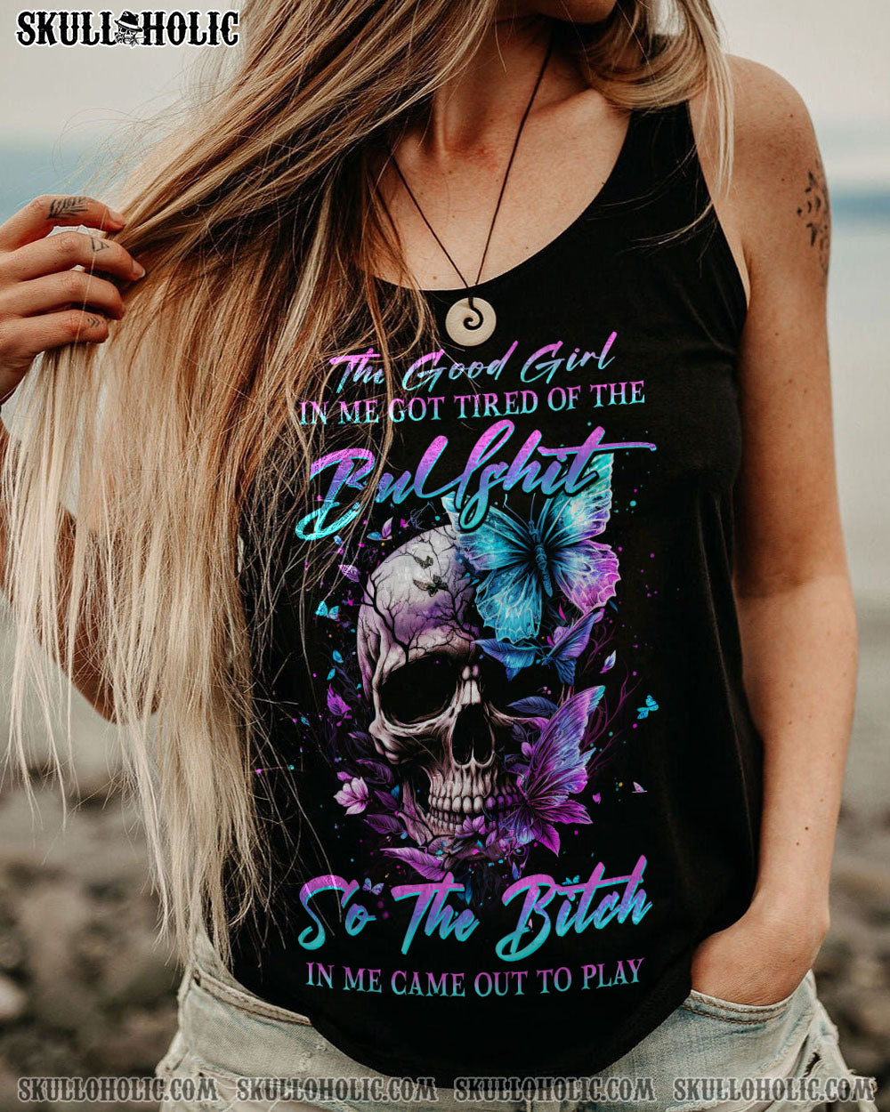 THE GOOD GIRL IN ME GOT TIRED SKULL ALL OVER PRINT – YHHN0602236