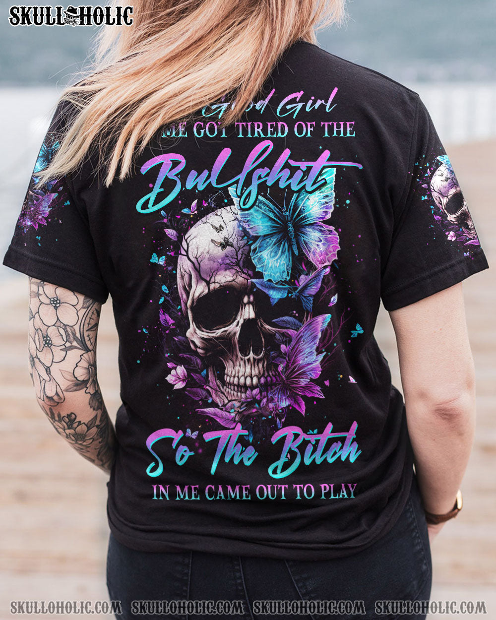 THE GOOD GIRL IN ME GOT TIRED SKULL ALL OVER PRINT – YHHN0602236