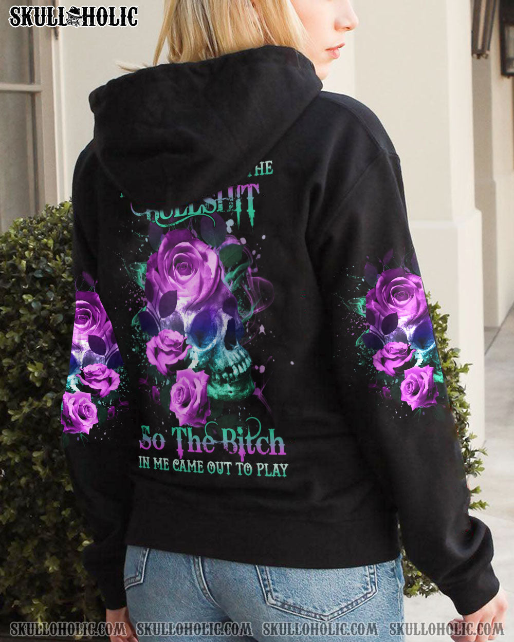 THE GOOD GIRL IN ME GOT TIRED SKULL ROSE ALL OVER PRINT – YHHG2612221