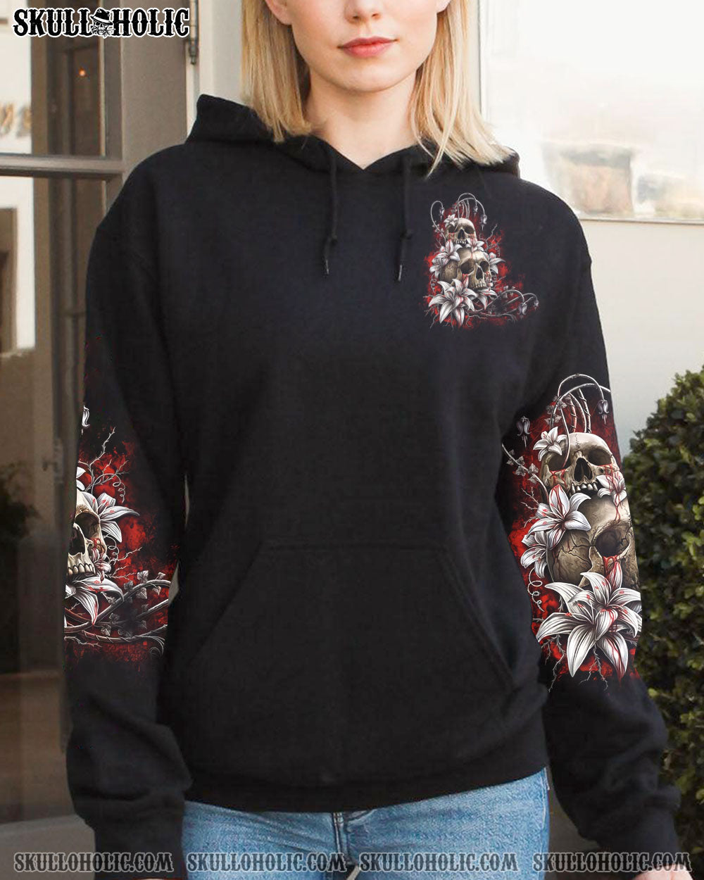 THE GOOD GIRL IN ME GOT TIRED SKULL ROSE ALL OVER PRINT – YHHN1701231